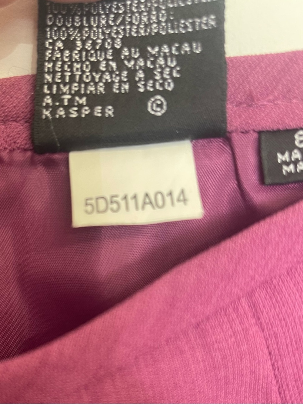 Kasper Deep Plum A-Line Skirt with Flounce Hem - Picture 5 of 6